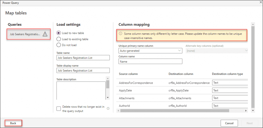 How to create Dataverse table from SharePoint list