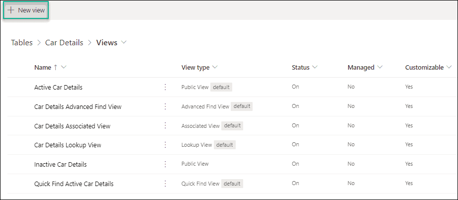 How to Create View in Dataverse