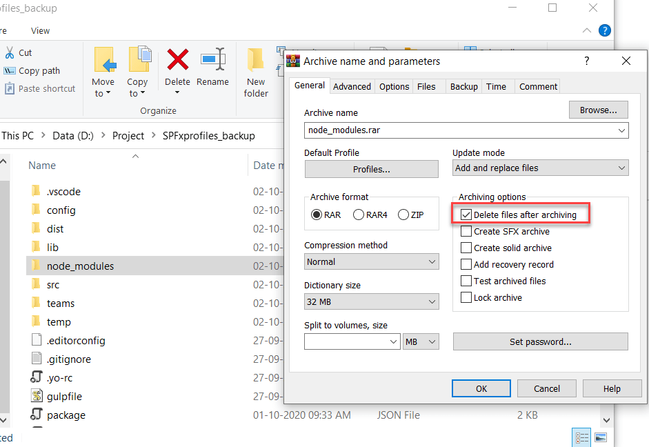 delete node modules command