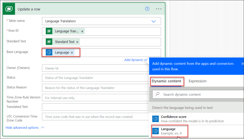 How to detect language in Dataverse using AI Builder