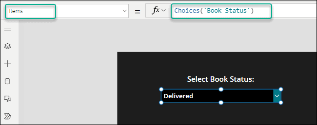 How to display Dataverse Choices in Power Apps