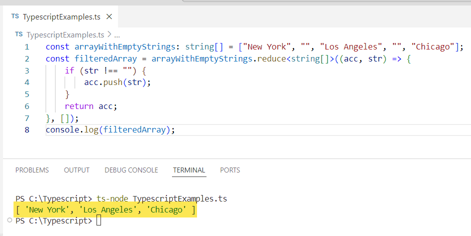 How to Filter Empty Strings from an Array in TypeScript