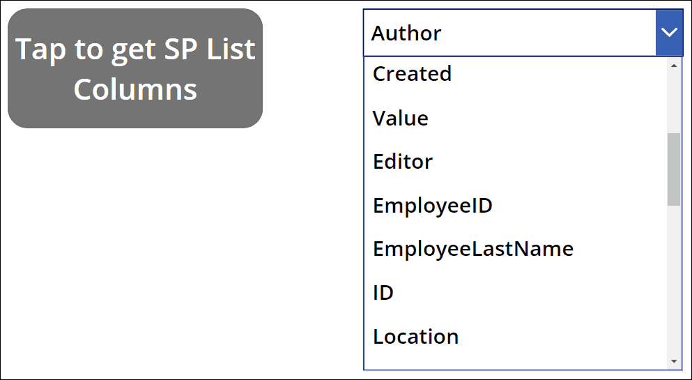 How to get Collection Column Names in PowerApps