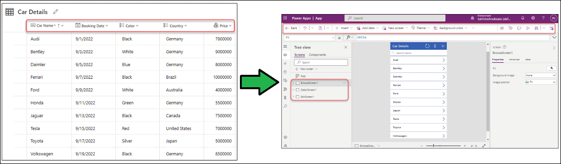 How to get data from Dataverse in Power Apps