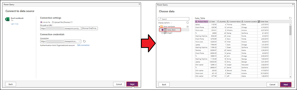 how to import data from excel to dataverse table