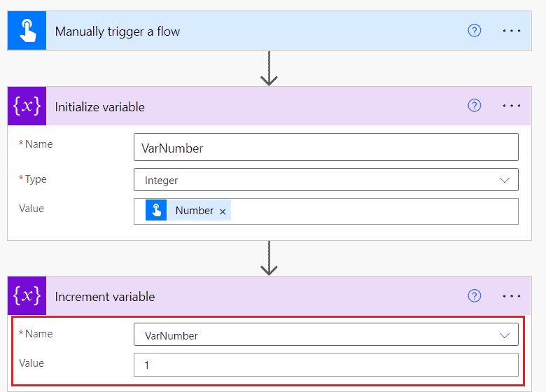 power automate add 1 to variable