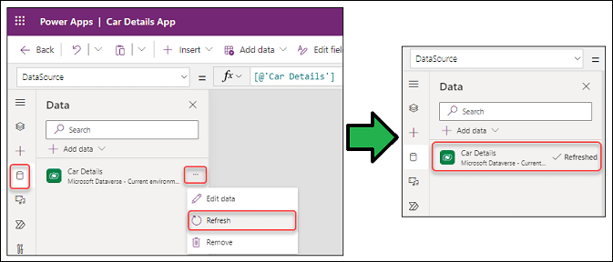 How to refresh Dataverse Table in Power Apps Canvas app