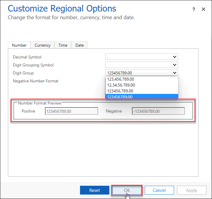 How to remove thousand separator from dataverse number column