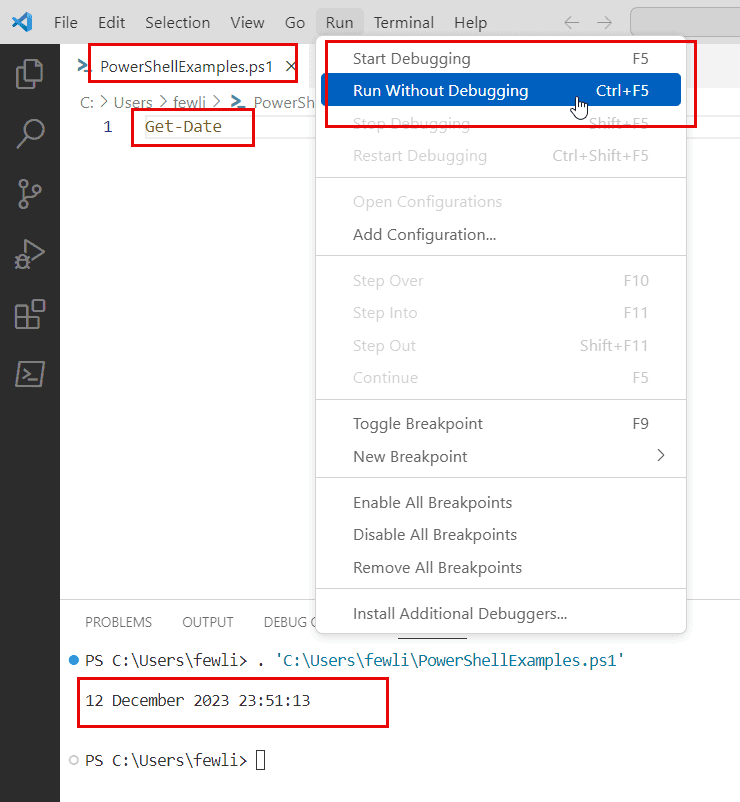 How to Run PowerShell Script in Visual Studio Code
