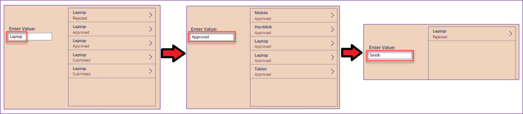 how to search choice column in PowerApps