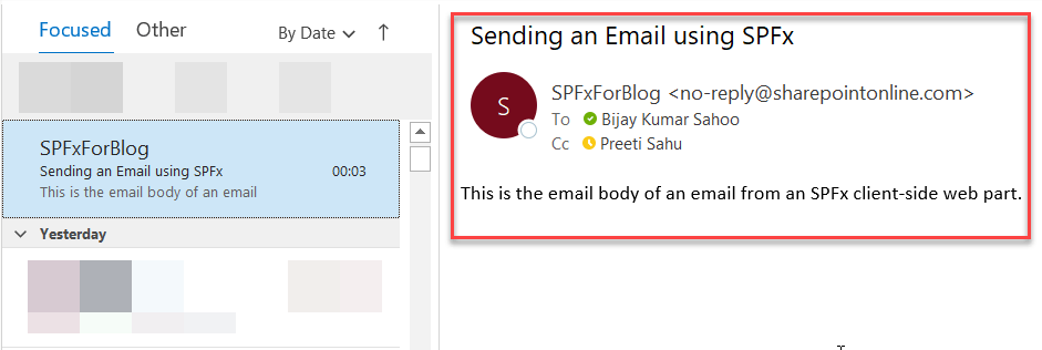 how to send email in sharepoint framework