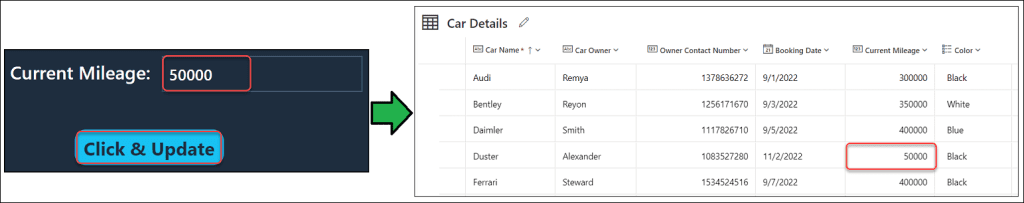 How to update Dataverse Number column in Power Apps