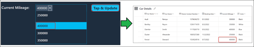 How to Update Dataverse Number Column using Power Apps Combobox