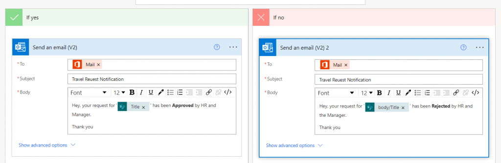 How to use condition in Power Automate Parallel branch