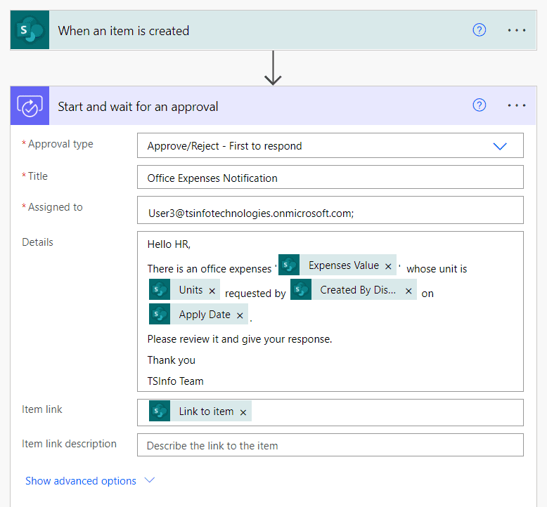 If approved in Power Automate