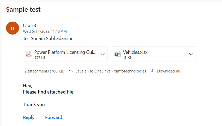 if attachment name contains Microsoft Flow