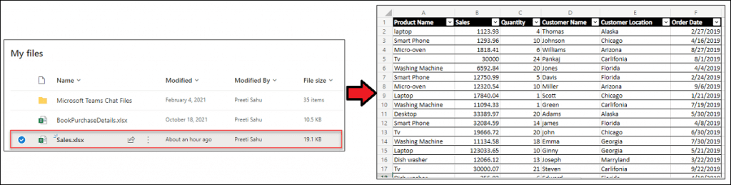 Import data from excel to dataverse table