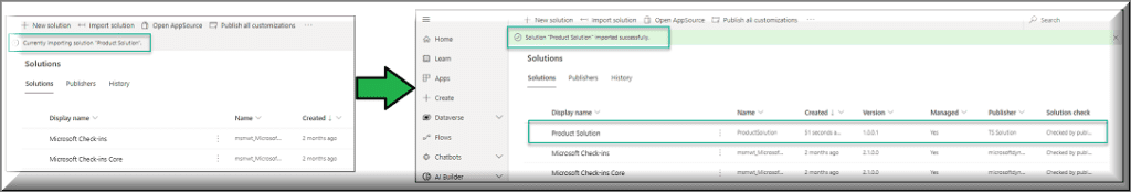 Import power apps solution