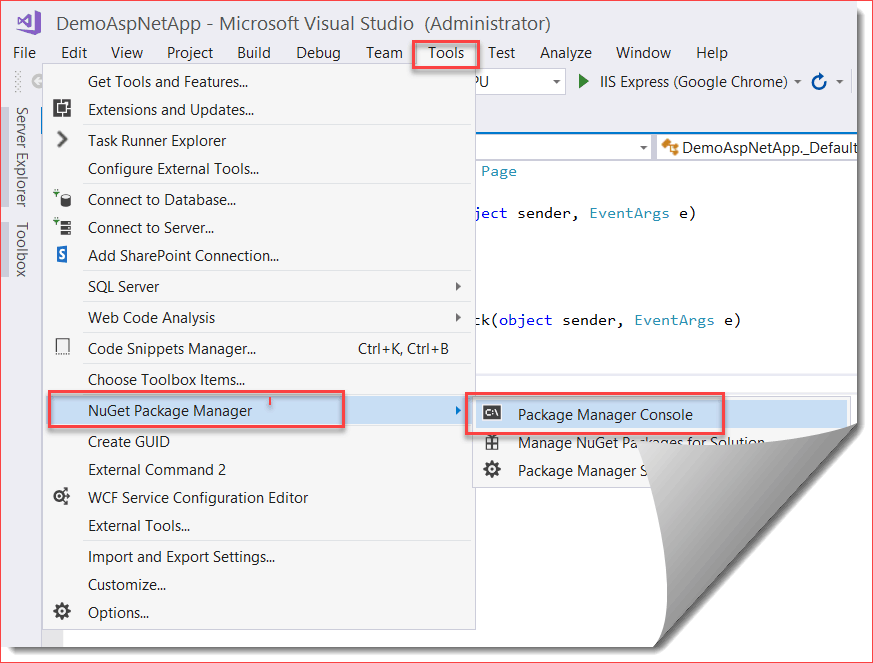 Install Microsoft.ApplicationInsights.Web from NuGet Package Manager Console