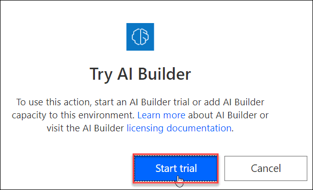 Invalid connection in AI builder flow