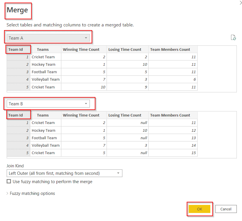 Merge Tables in a Power BI example