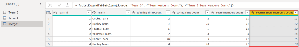 Merge Tables in the Power BI