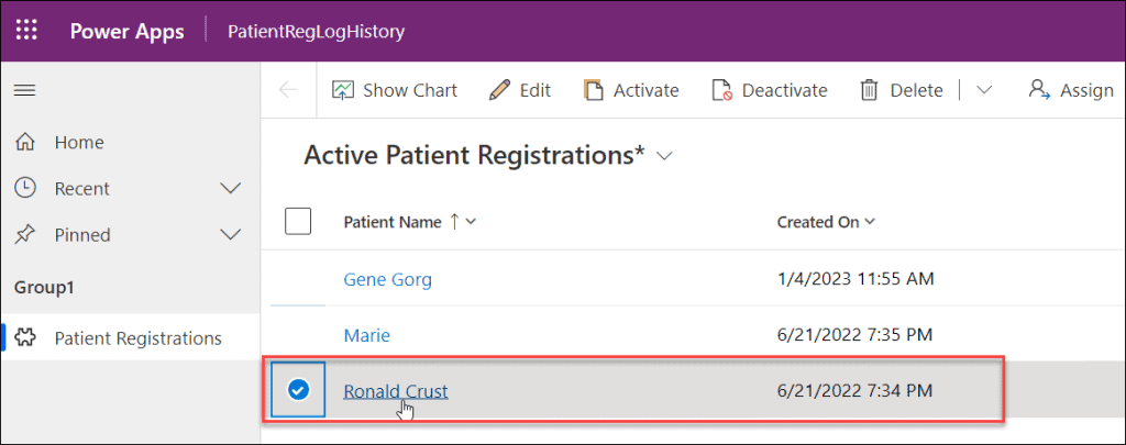 Microsoft dataverse audit history