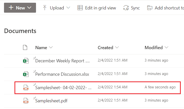 power automate copy file and rename with date