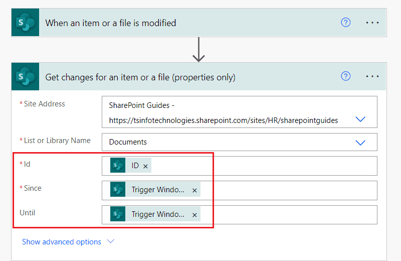 Microsoft flow copy file when modified