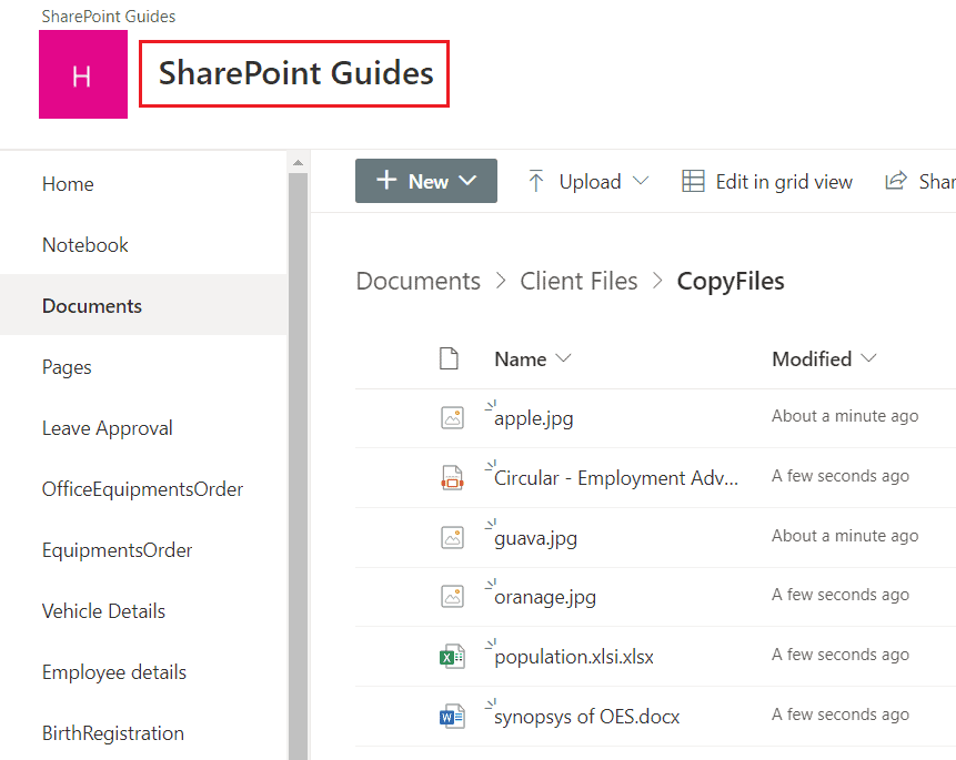 Microsoft flow Copy files from one SharePoint site to another