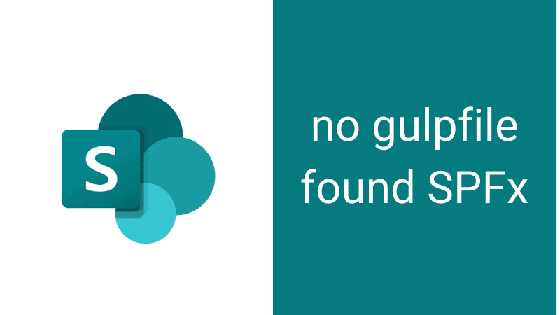 no gulpfile found spfx