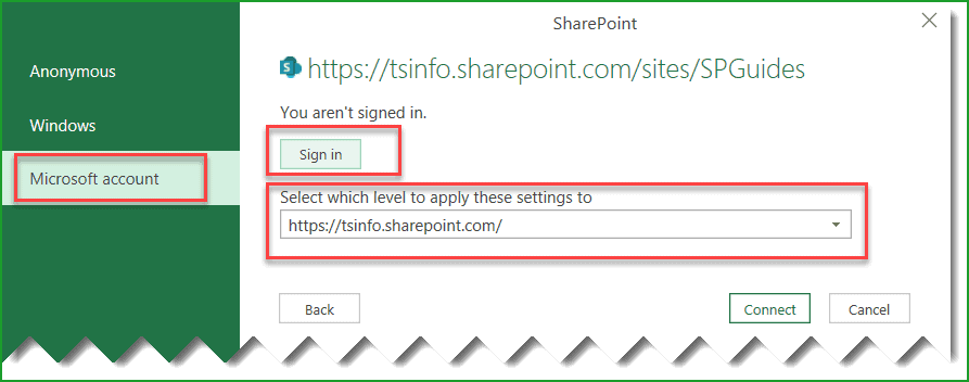 open sharepoint online list in excel