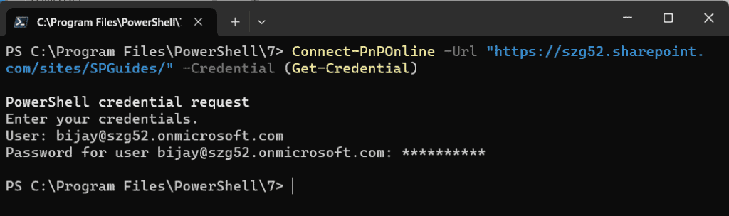 pnp powershell for sharepoint online