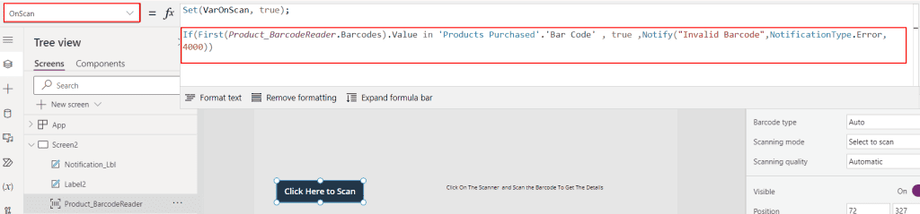 Scan Barcodes using Power Apps Barcode Reader