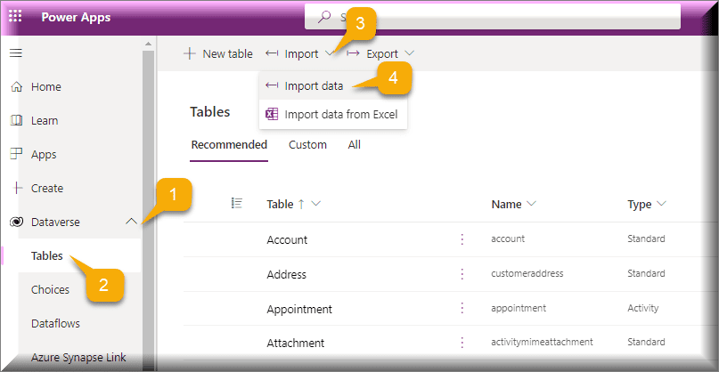 Power Apps Add Data to Dataverse Table