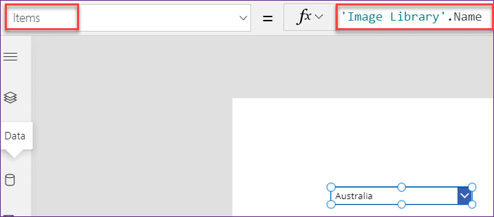 power apps combobox with image