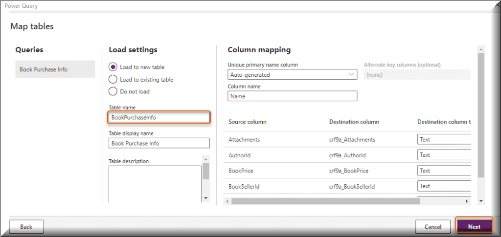 Power Apps create dataflow