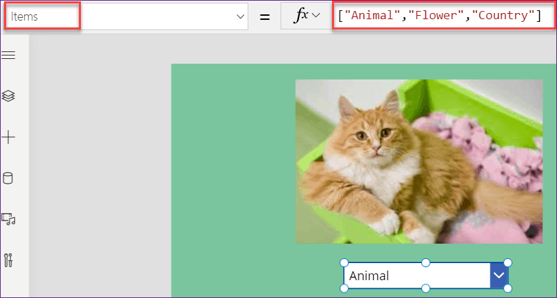 Power Apps dropdown with image