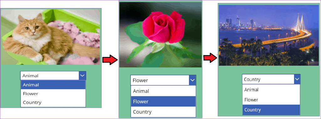 Power Apps dropdown with images