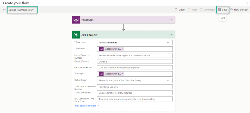 Power Apps images to Dataverse Table