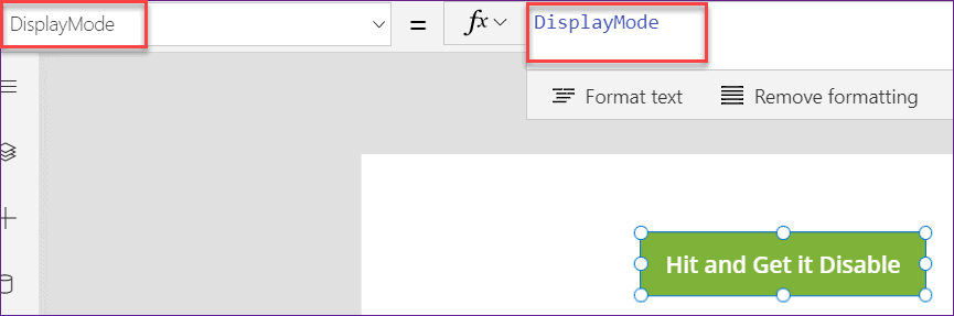 powerapps onselect change displaymode 