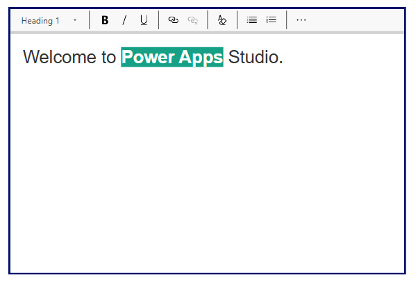 Power Apps Rich Text Editor