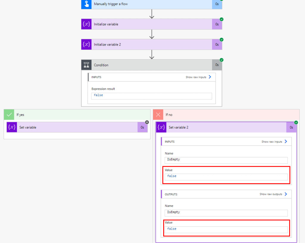 Power automate check if body is empty