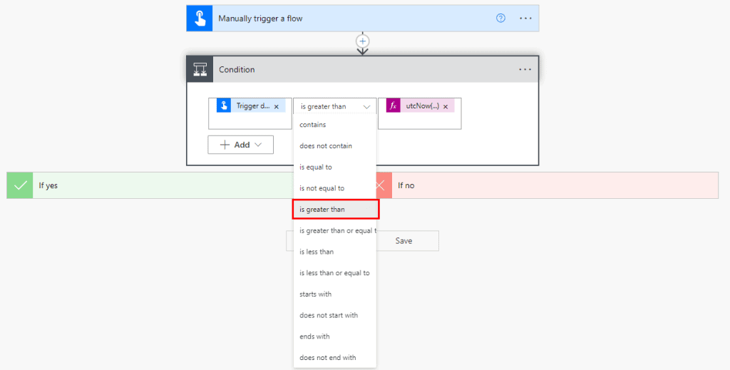 Power automate check if date is greater than today