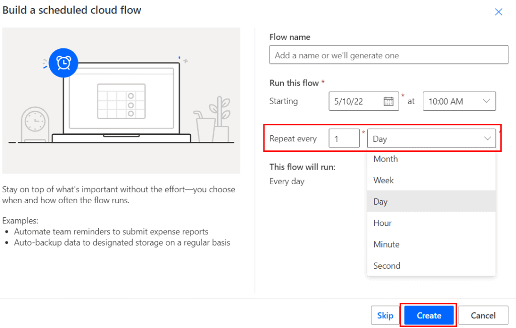 Power automate check if date is today