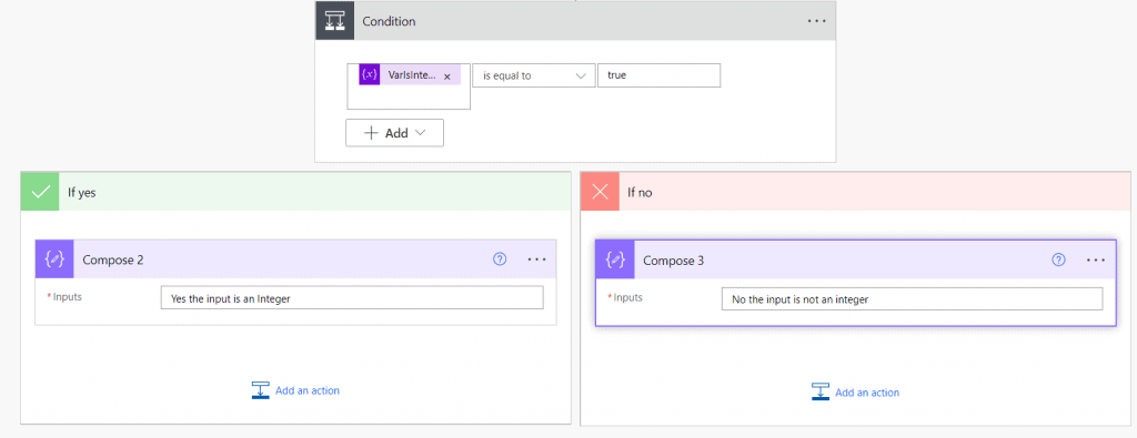 Power Automate check IF expression string