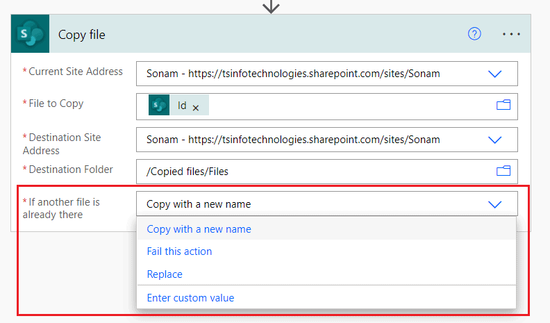 power automate copy file if another file is already there