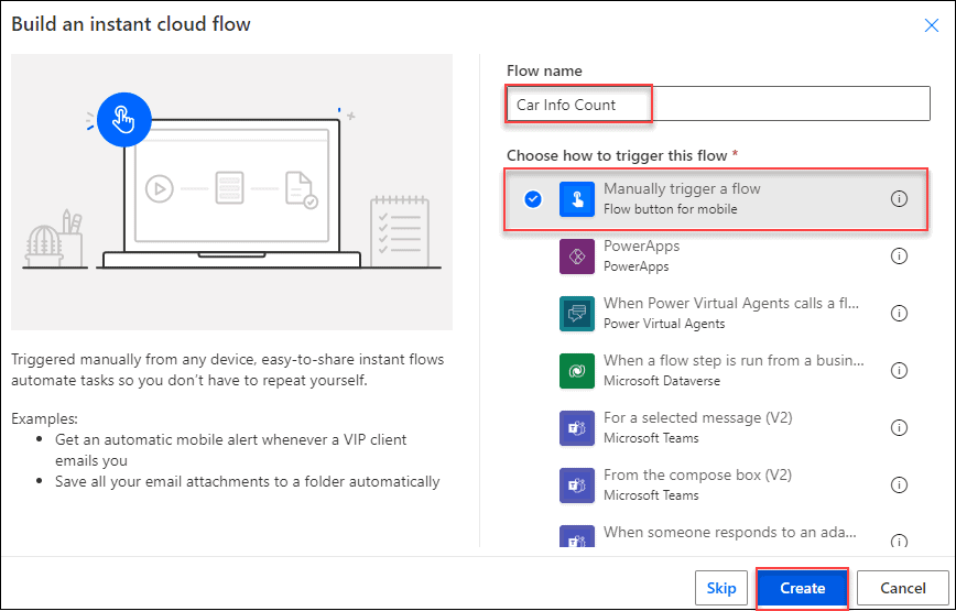 power automate dataverse count list rows