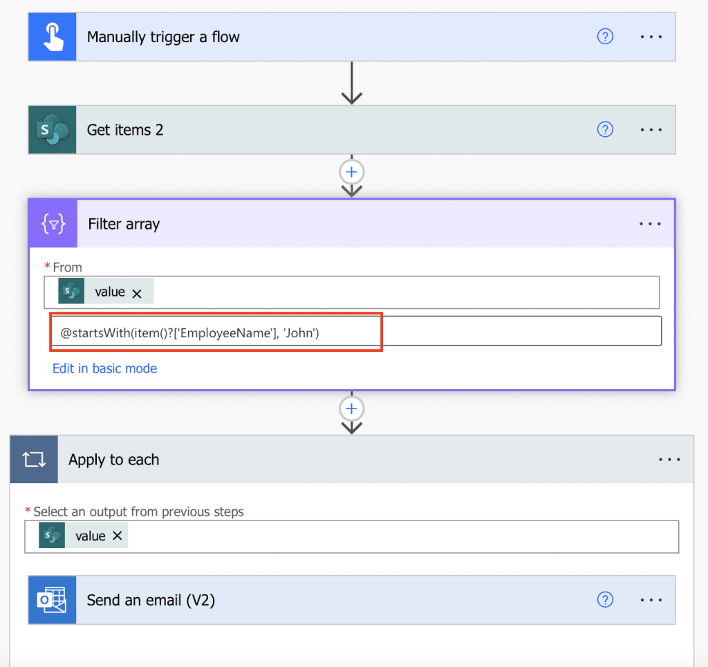 Power automate filter array starts with Power automate filter array starts with