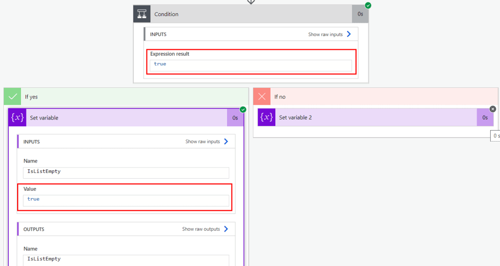 Power Automate flow to check if a list is empty